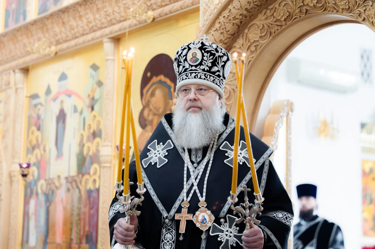 В Троицком храме Свято-Иверского монастыря совершено общее говение духовенства Ростовской-на-Дону епархии (18.03.26)